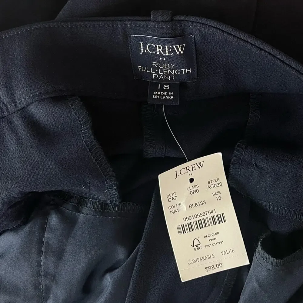 J. Crew Ruby Full Length Pant